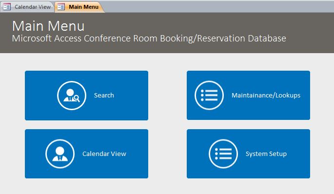 Conference Room Booking Reservation Database Template | Booking Database