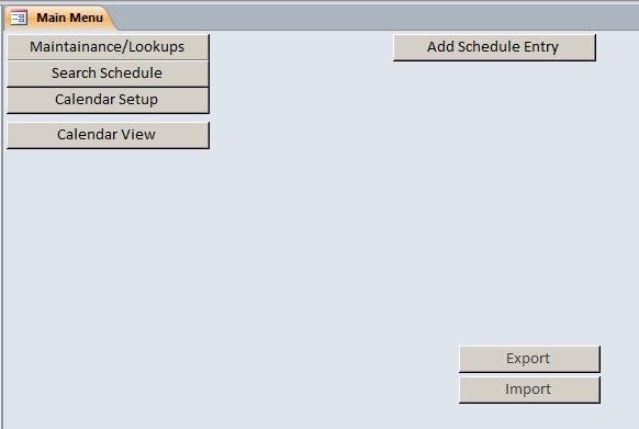 Contractor Scheduling Database Template | Scheduling Database