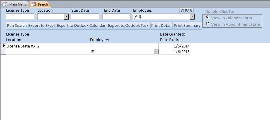 Employee License Tracking Template | Training Database