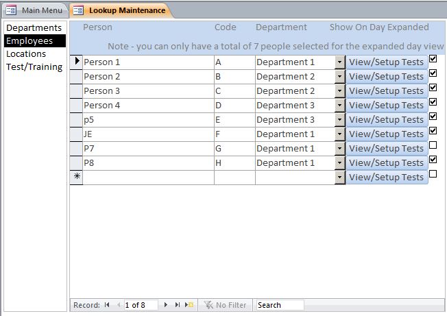 Ceramic Engineering Certification/Training/Test Tracking Template | Training Database