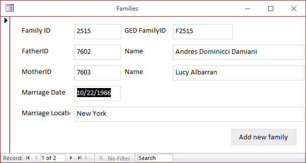 Genealogy Database Template | Genealogy Tracking Database