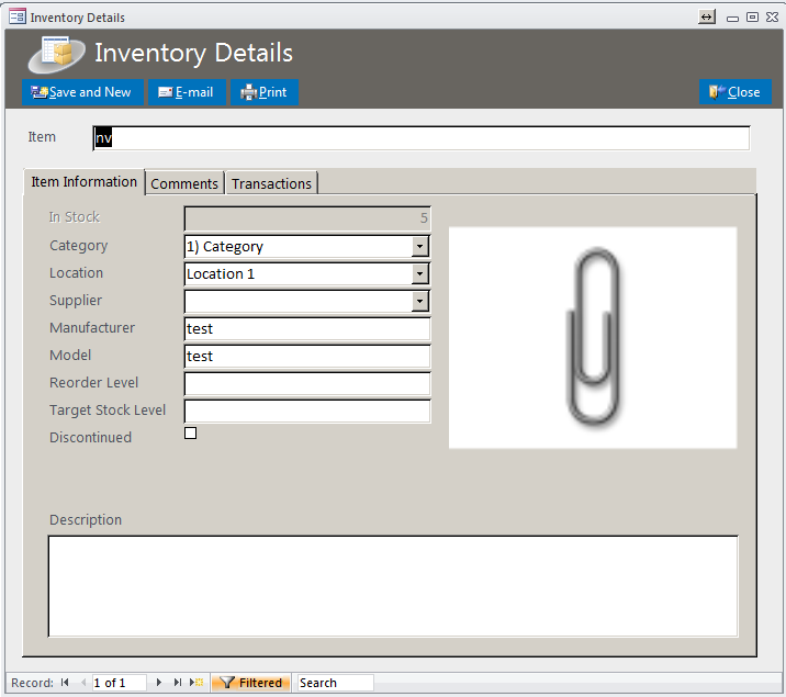Inventory Template | Inventory Database