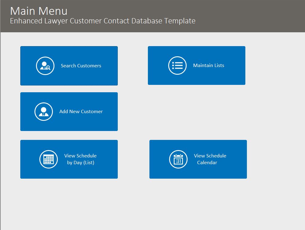 Lawyer Enhanced Contact Template | Contact Database