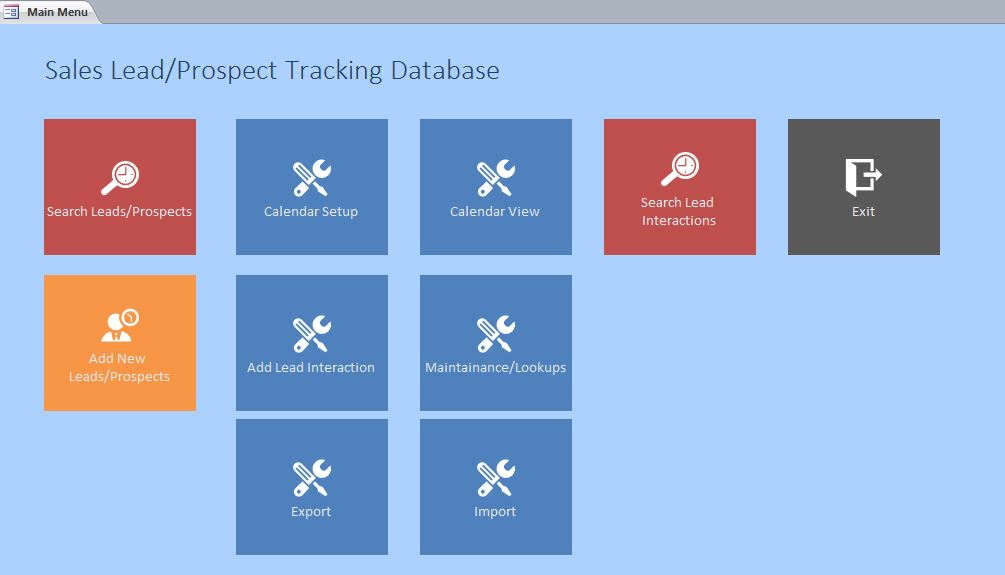 Sales Lead Database | Prospect Tracking Database Template