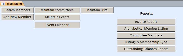 Membership Tracking Database with Calendar | Membership Database