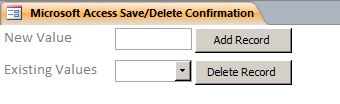 Save/Delete Confirmation Template | Save/Delete Confirmation Database