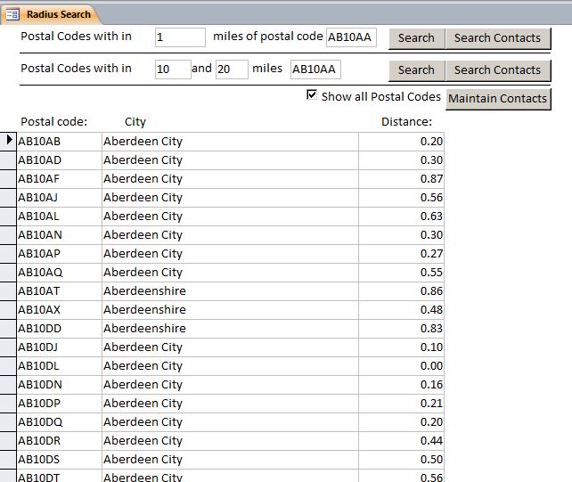 UK Postal Code Database