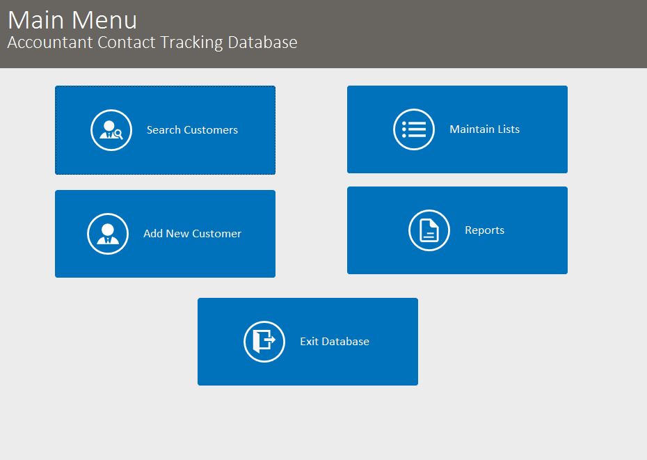 Accountant Contact Tracking Template Outlook Style | Tracking Database