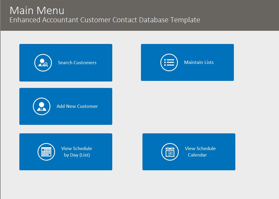 Enhanced Customer Contact Template | Contact Database