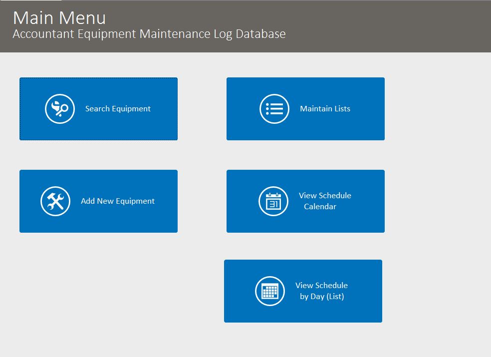 Accountant Equipment Maintenance Log Tracking Template | Equipment Tracking