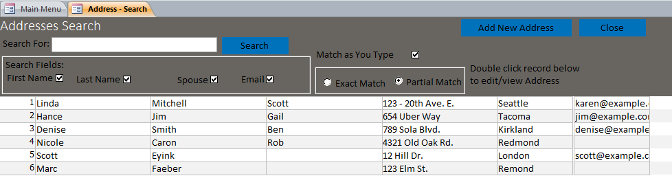 Microsoft Access Address Book Database | Full-Featured Contact Management