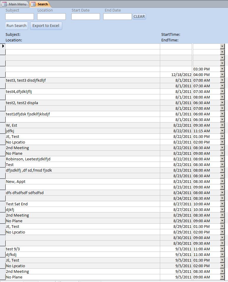 Appointment Database Template | Appointment Tracking Database