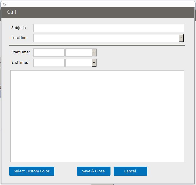 Architect Appointment Tracking Database Template Outlook Style | Appointment Database