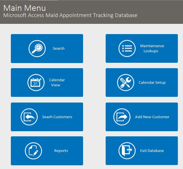 Architect Appointment Tracking Database Template Outlook Style | Appointment Database