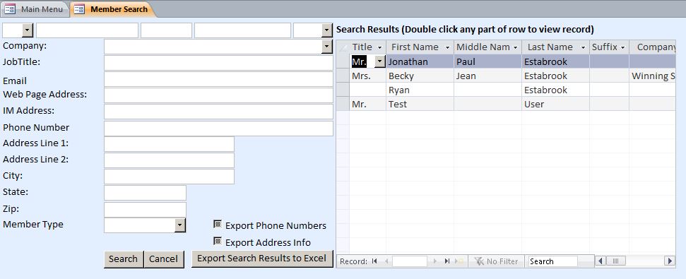 Association Management Database Template | Association Tracking Database