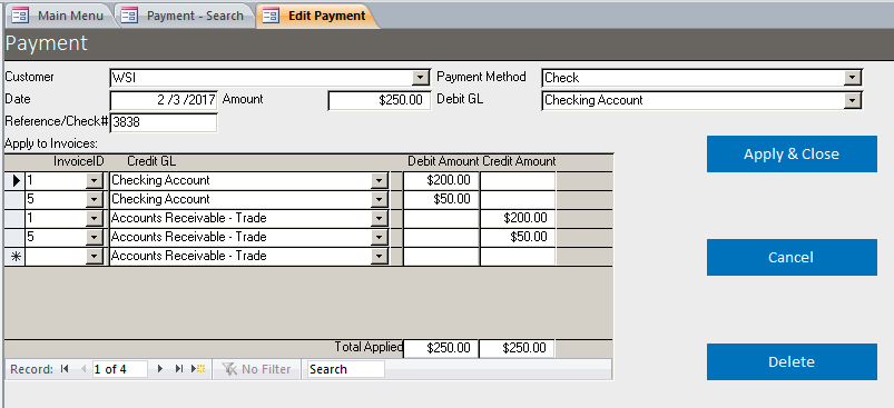 Basic Business Invoicing with Accounts Receivable Template Database | A/R Template