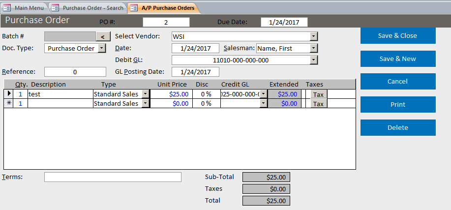 Purchase Order