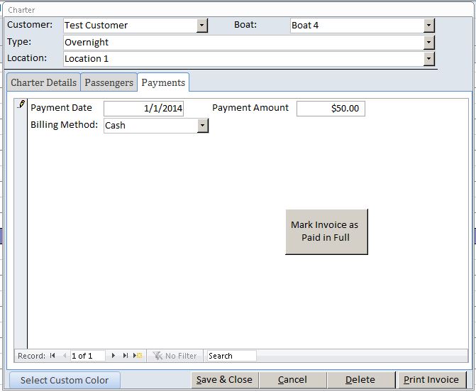 Boat Charter Reservation Database Template | Reservation Database