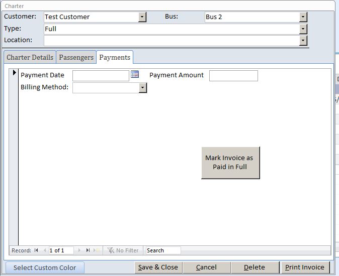 Bus Charter Reservation Database Template | Bus Reservation Database