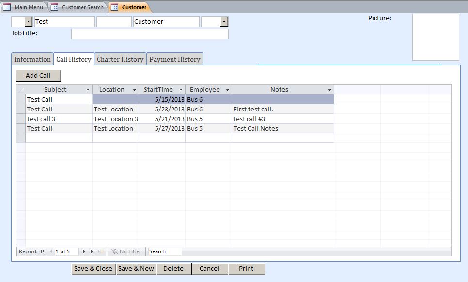 Bus Charter Reservation Database Template | Bus Reservation Database