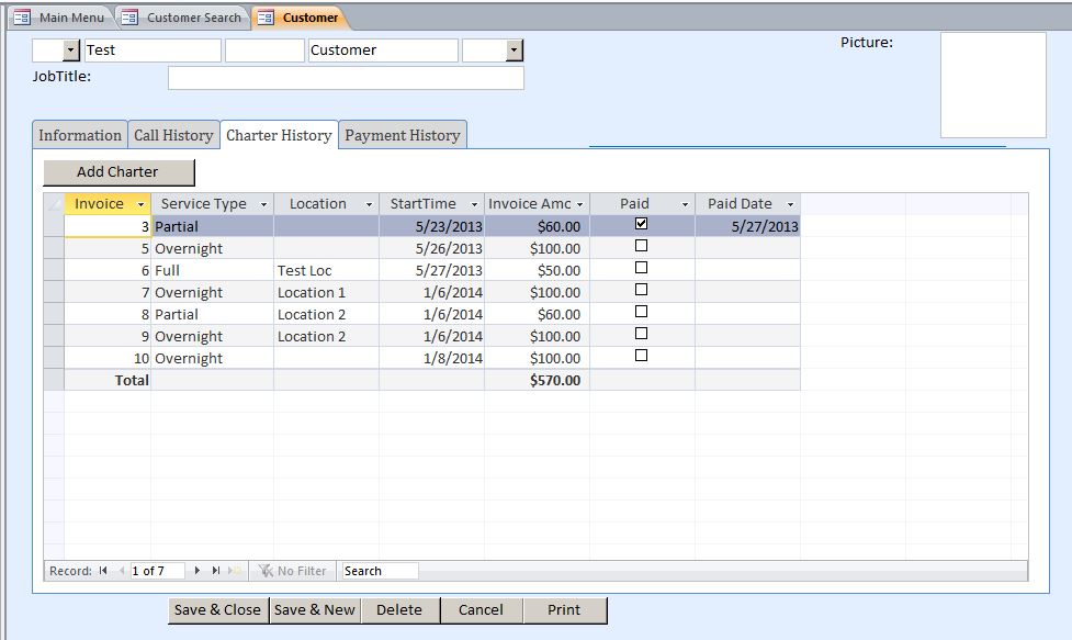 Bus Charter Reservation Database Template | Bus Reservation Database