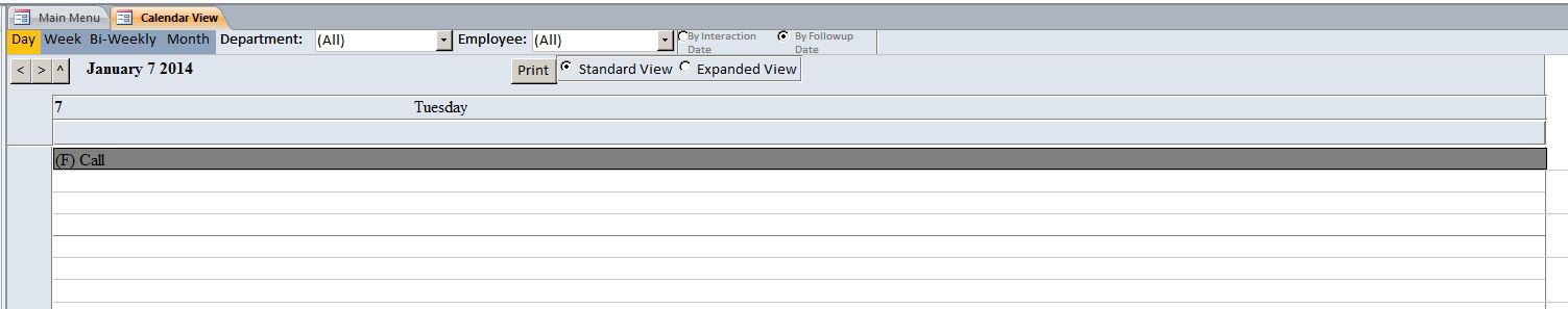 Call Log/Interaction Tracking Template | Tracking Database