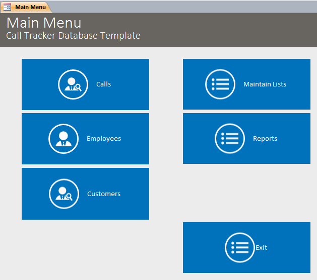 Call Tracker Database Template | Call Tracking Database