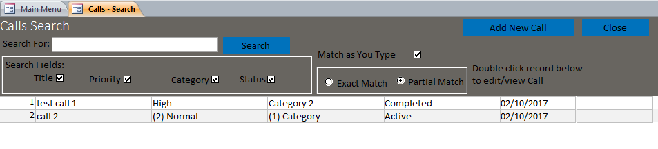 Call Tracker Database Template | Call Tracking Database