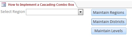 Microsoft Access Cascading Combo Database | Cascading Combo Example