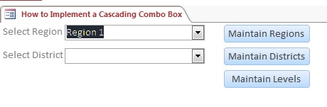 Microsoft Access Cascading Combo Database | Cascading Combo Example