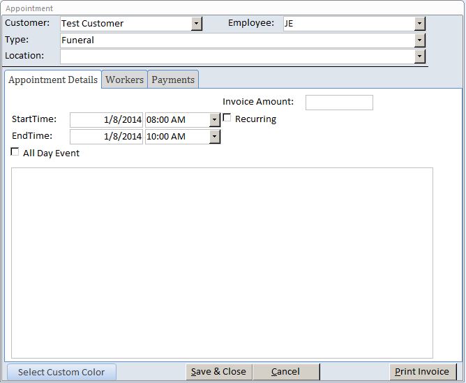 Catering Reservation Database Template | Reservation Database