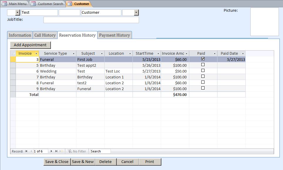 Catering Reservation Database Template | Reservation Database