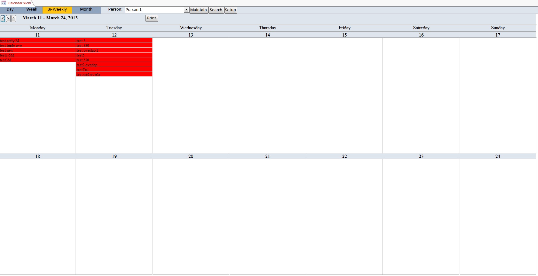 Church Calendar Scheduling Template | Scheduling Database