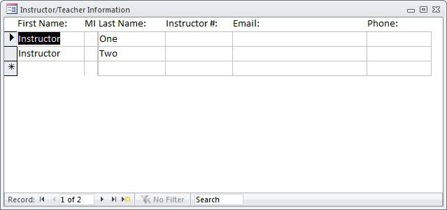 Class Student Database Template | Class Tracking Database