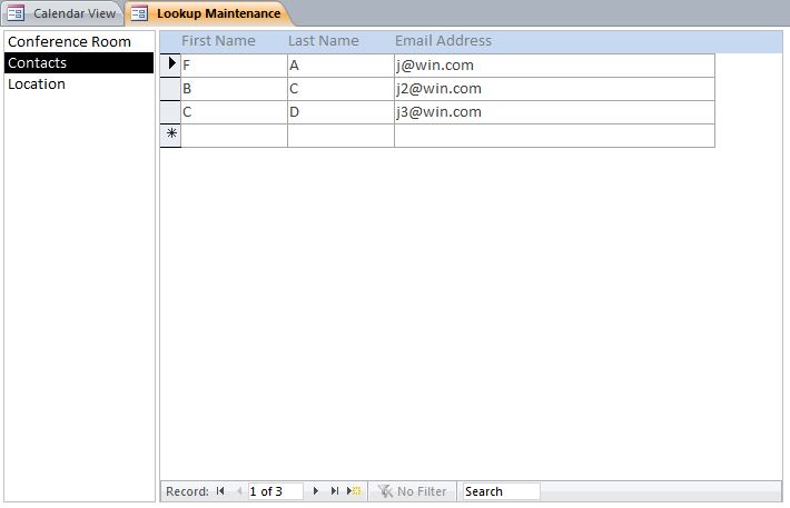 Conference Room Booking Reservation Database Template | Booking Database