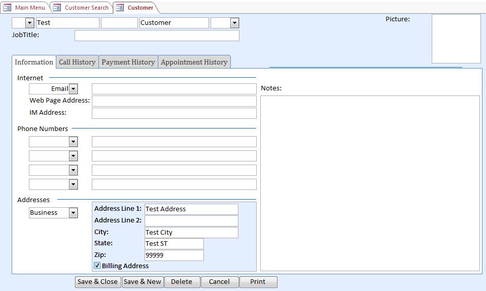 Construction Appointment Tracking Template Outlook Style | Appointment Database