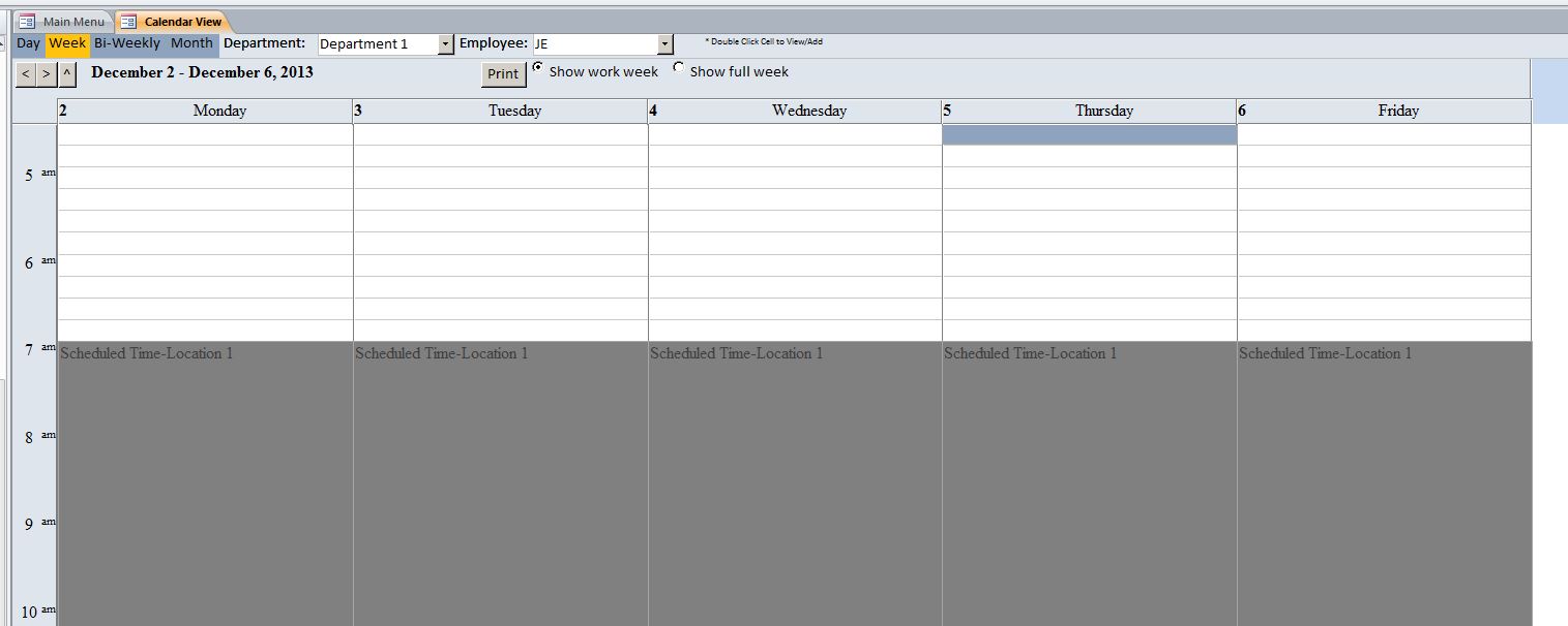 Consultant Scheduling Database Template | Scheduling Database