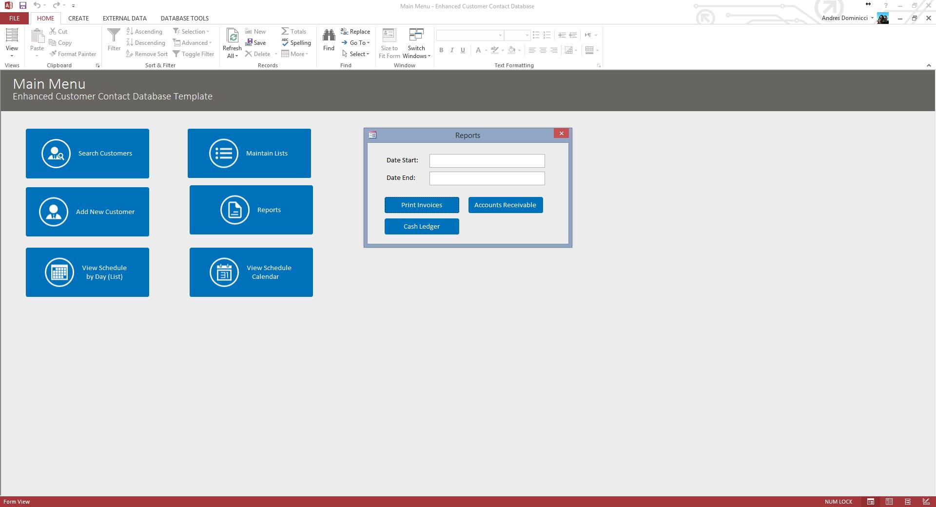 Enhanced Customer Contact CRM Database Template | Contact Database