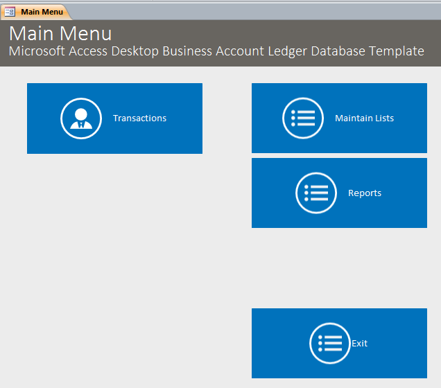 Desktop Business Account Ledger