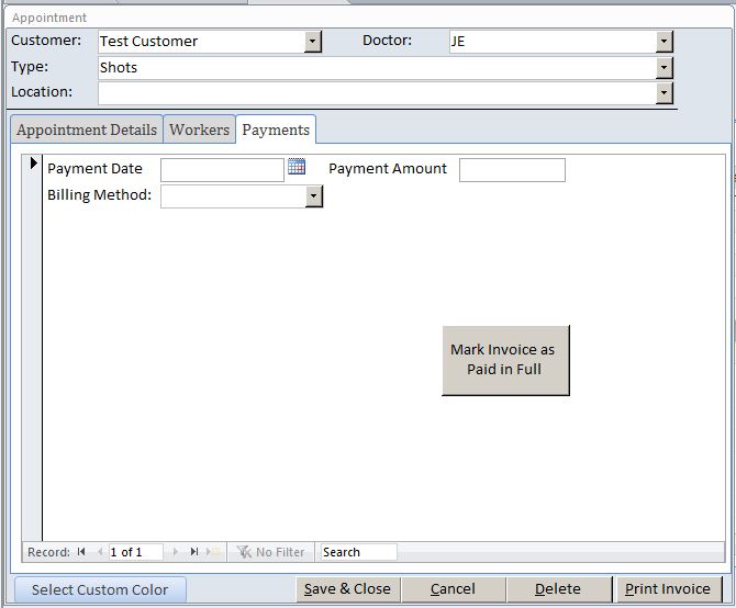 Doctor Appointment Database