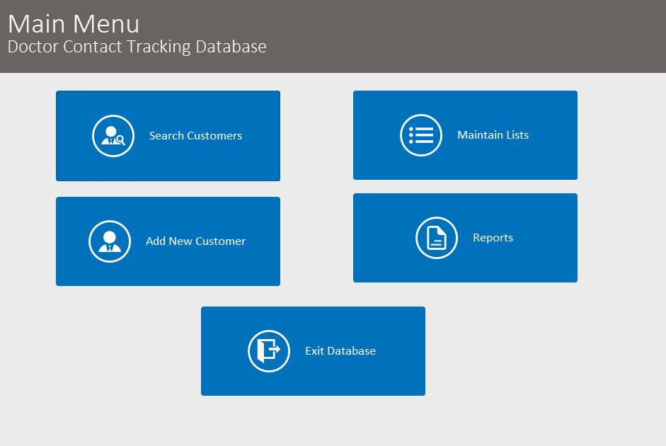 Doctor Contact Tracking Template Outlook Style | Contact Tracking Database