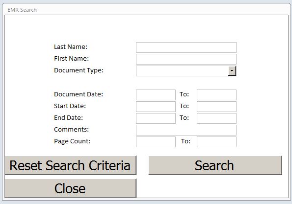 Electronic Medical Record Database Template | EMR Database