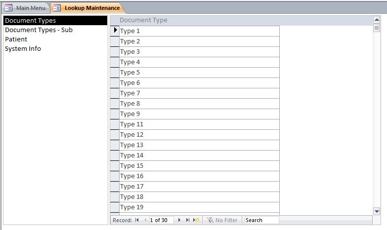 Electronic Medical Record Database Template | EMR Database