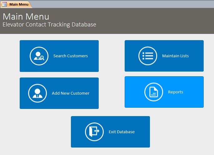 Elevator Contact Tracking Template | Contact Database