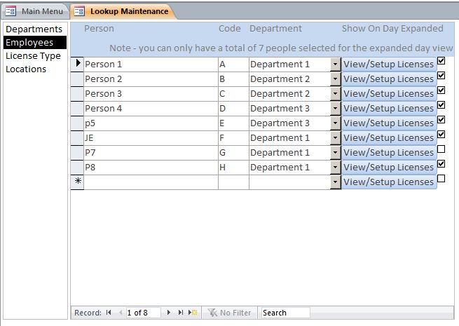 Employee License Tracking Template | Training Database