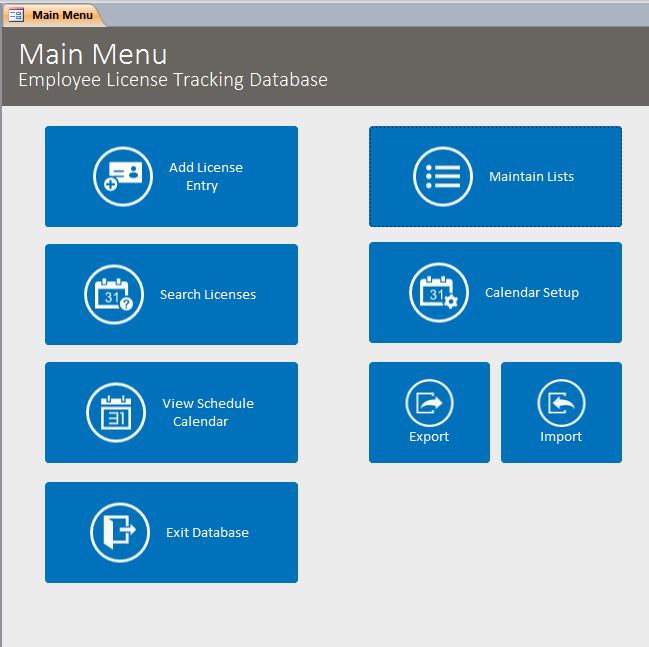 Employee License Tracking Template | Training Database