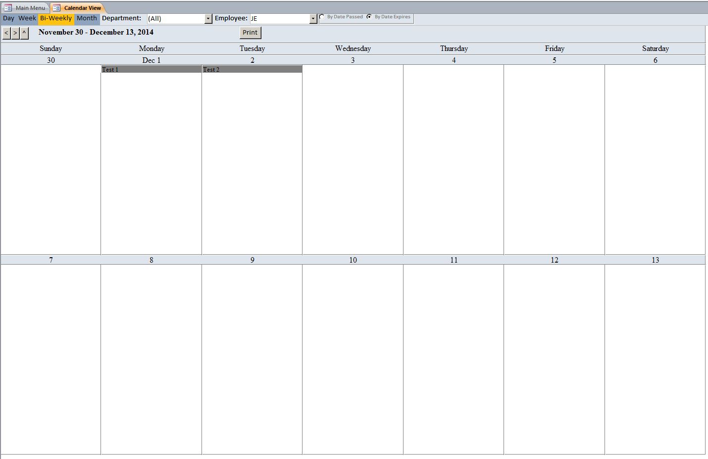 Carpenter Training Test Tracking Database Template | Training Database