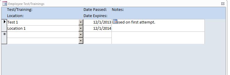 Chemical Engineering Certification/Training/Test Tracking Template | Training Database