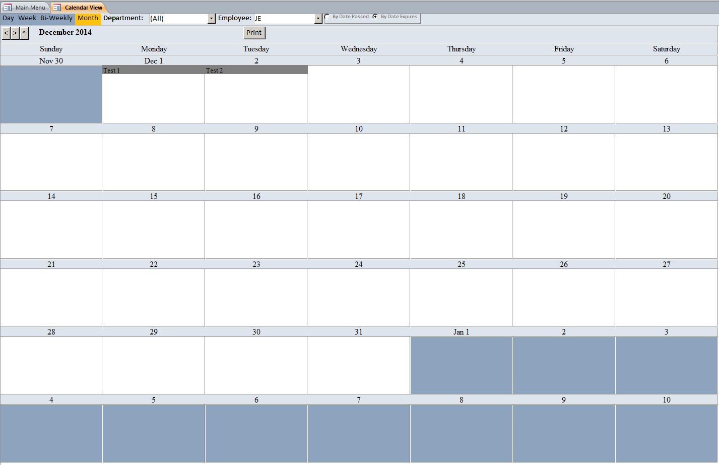 Nuclear Engineering Certification/Training/Test Tracking Template | Training Database