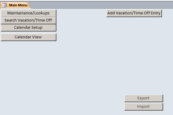 Employee Vacation Tracking Database Template | PTO Tracking Database